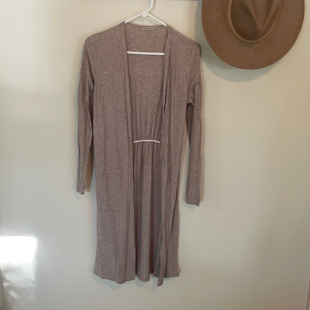 Long tan Cardigan